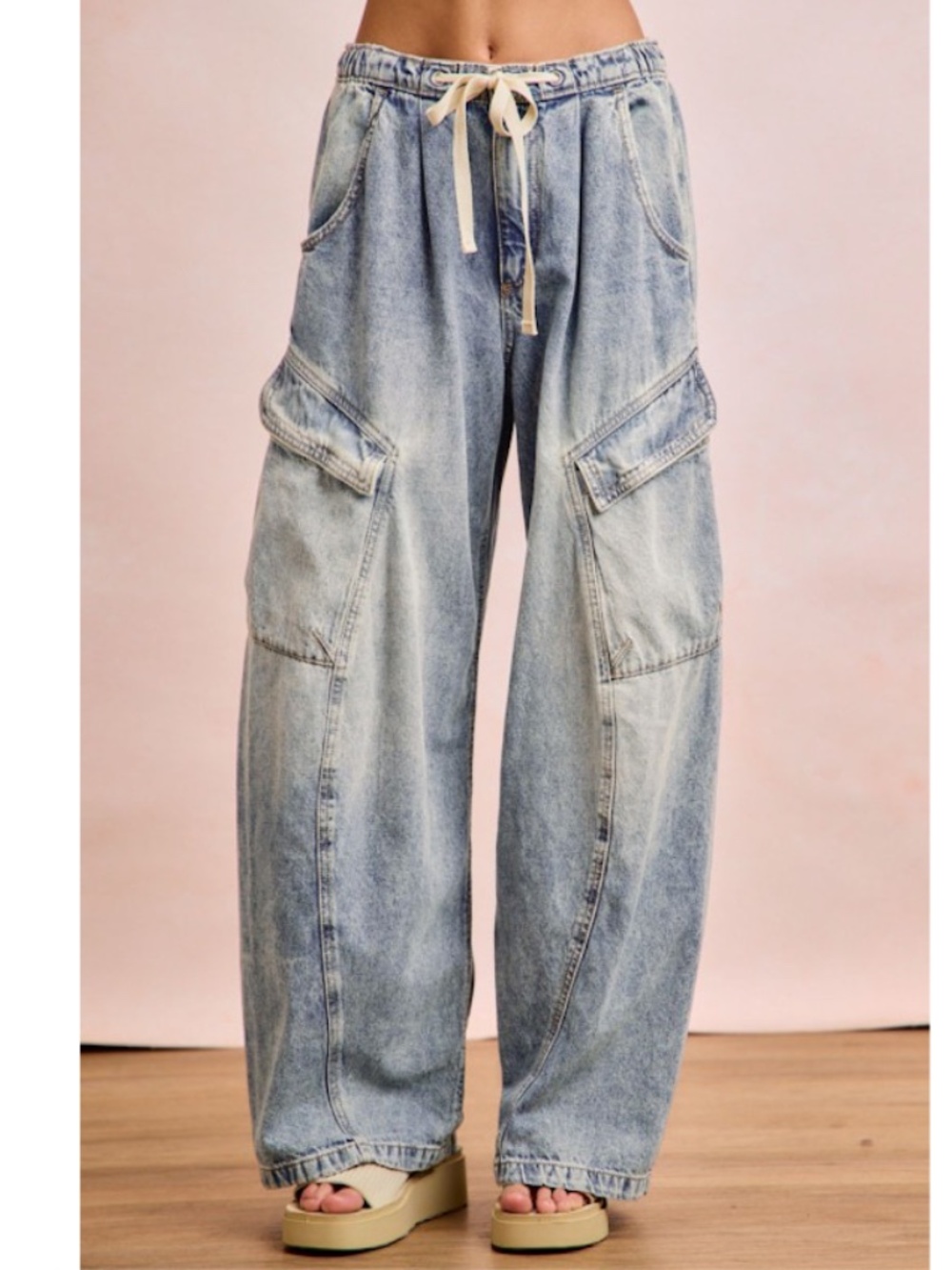 BiBi Barrel Cut Baggy Jeans